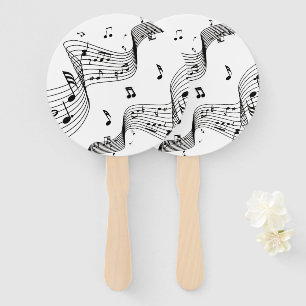Musiknoten auf Weiß Fächer
