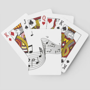 Musiknoten auf Weiß  Spielkarten