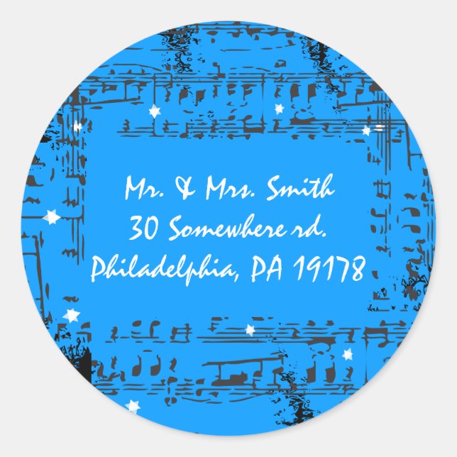 Musiknoten Aufkleber Antwort Siegel uAwg (Vorderseite)