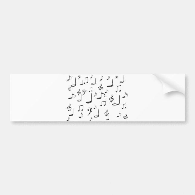 MUSIKNOTEN AUTOAUFKLEBER (Vorne)