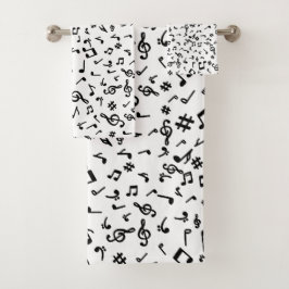 Musiknoten Badhandtuch Set