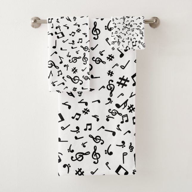 Musiknoten Badhandtuch Set (Insitu)