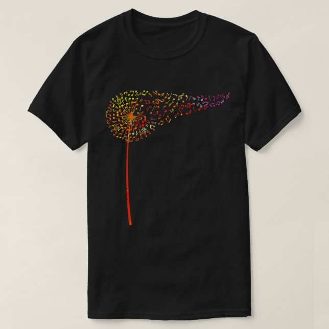 Musiknoten Dandela Blume für Männer T - Shirt (Design vorne)