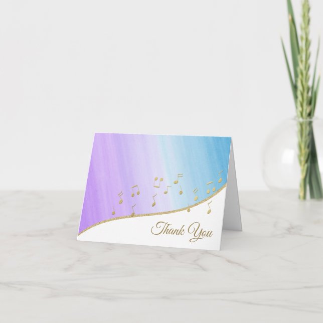 Musiknoten dankt Ihnen Dankeskarte (Vorderseite)
