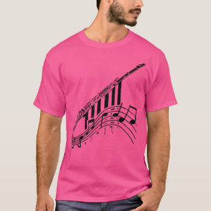 Musiknoten Design Flute T-Shirt