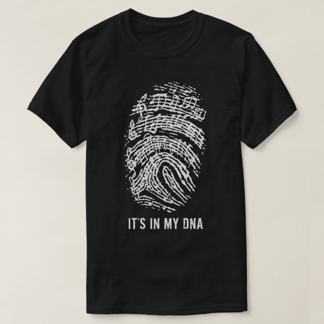 MUSIKNOTEN, DIE ES IN MEINER DNA IST T-Shirt (Design vorne)