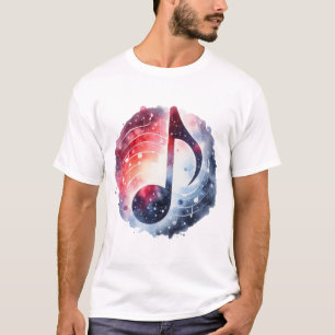 Musiknoten Digitale Kunst Aquarellbilder T-Shirt