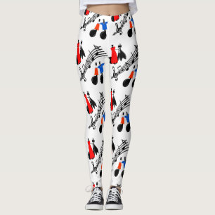 Musiknoten drucken Leggings jeder Farbe