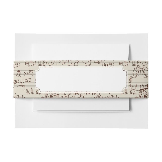 Musiknoten Einladungsbanderole (Vorderseite Beispiel)