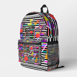 Musiknoten farbenfroh bedruckter rucksack