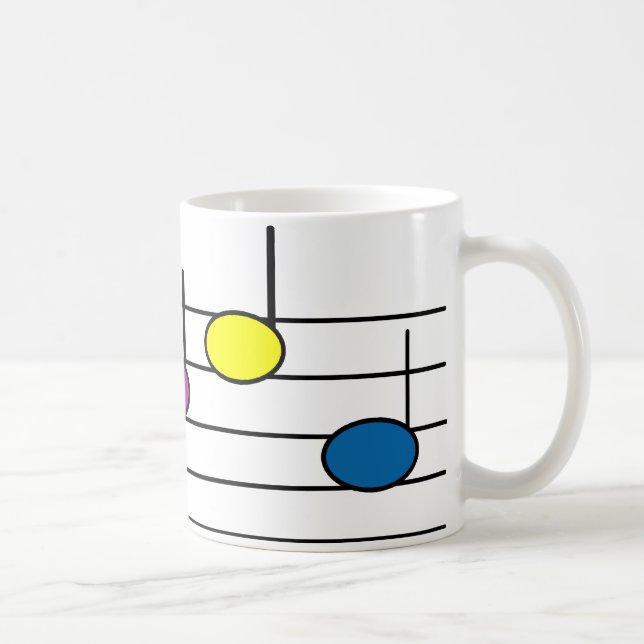 Musiknoten Farbige Mitarbeiter Tasse (Rechts)