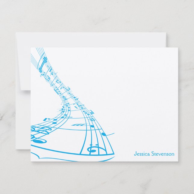 Musiknoten Flachbildschirm (blau) (Vorderseite)