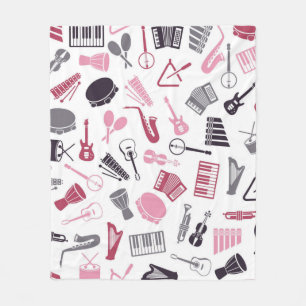 Musiknoten Fleecedecke