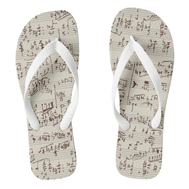 Musiknoten Flip Flops (Fußbett)
