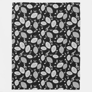 Musiknoten Footballs Fleecedecke