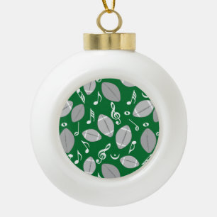 Musiknoten Footballs Keramik Kugel-Ornament