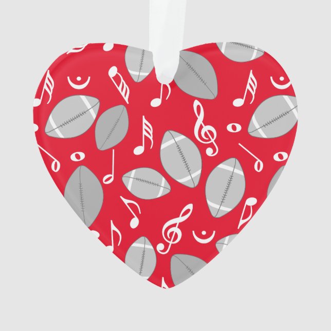 Musiknoten Footballs Ornament (Rückseite)