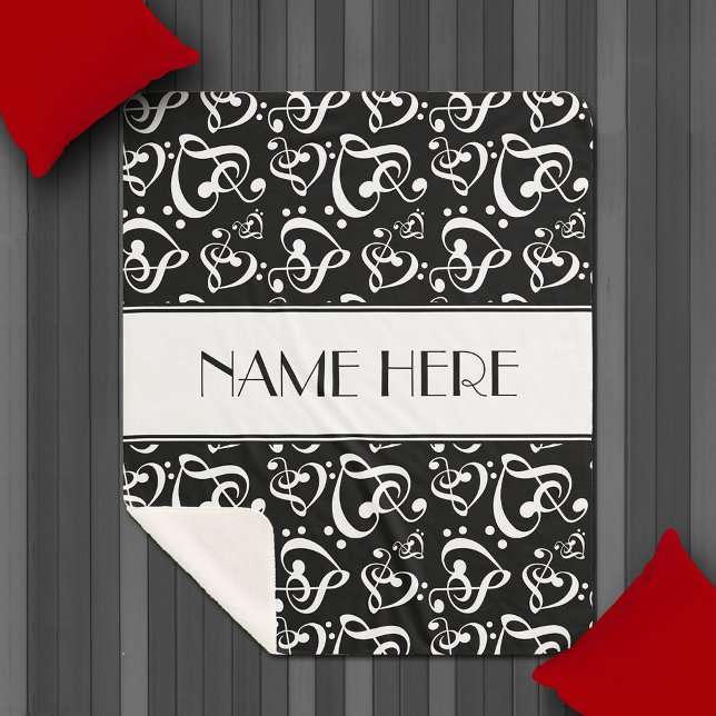 Musiknoten für die Schwarz-Weiß-Clefs Sherpadecke (Von Creator hochgeladen)