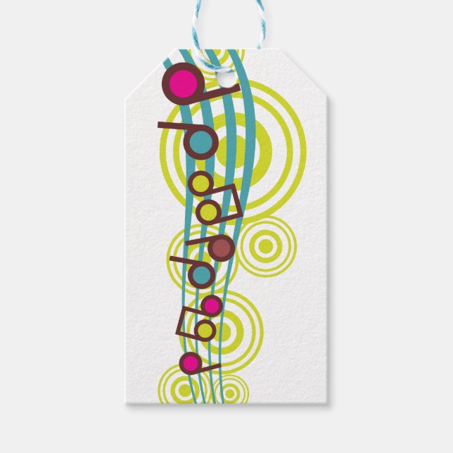 Musiknoten Geschenkanhänger (Vorderseite)