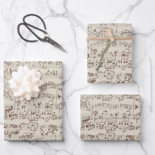 Musiknoten Geschenkpapier Set