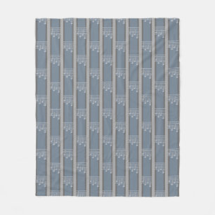 Musiknoten gestreift fleecedecke