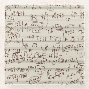 Musiknoten Glasuntersetzer