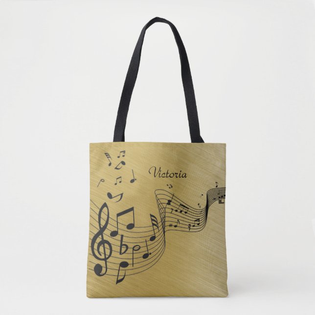 Musiknoten Gold gebürstet (Vorderseite)