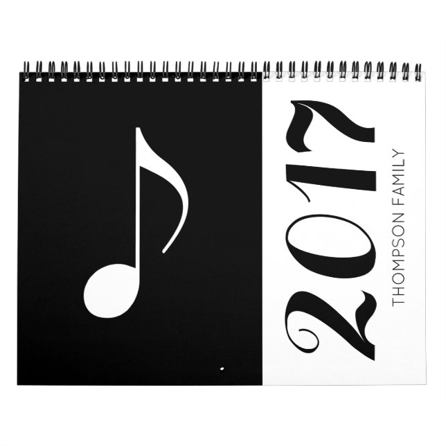 Musiknoten grafisch und cool kalender (Titelbild)
