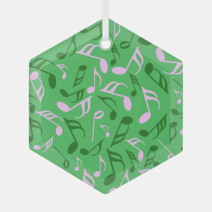 Musiknoten Green Ornament Aus Glas