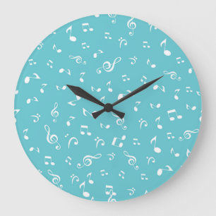 Musiknoten Große Wanduhr