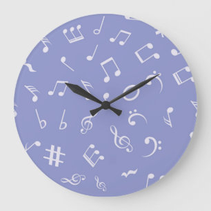 Musiknoten Große Wanduhr