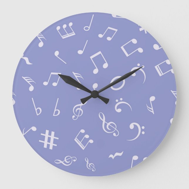 Musiknoten Große Wanduhr (Vorderseite)