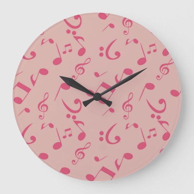 Musiknoten Große Wanduhr (Vorderseite)