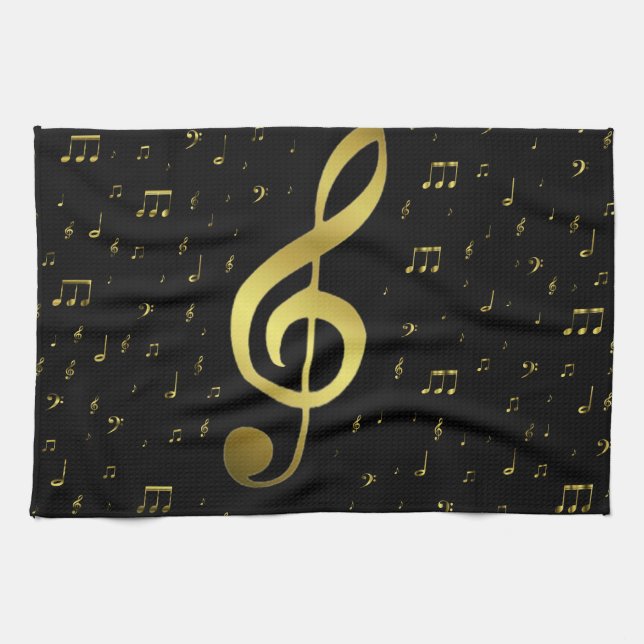 Musiknoten Handtuch (Horizontal)