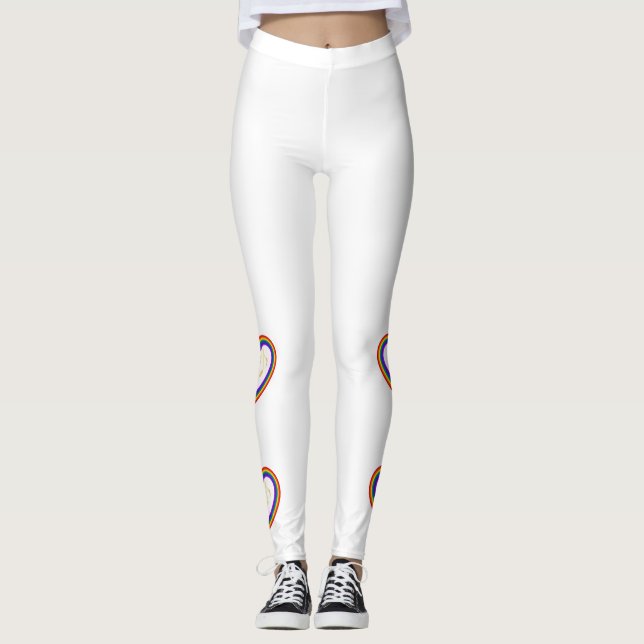 Musiknoten im Regenbogen, Leggings (Vorderseite)