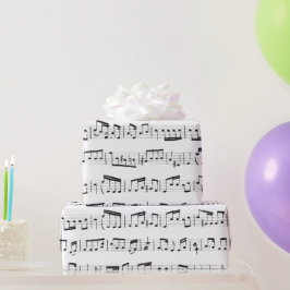 Musiknoten in Weiß Geschenkpapier