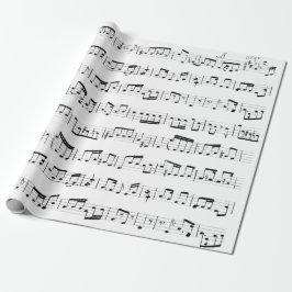 Musiknoten in Weiß Geschenkpapier