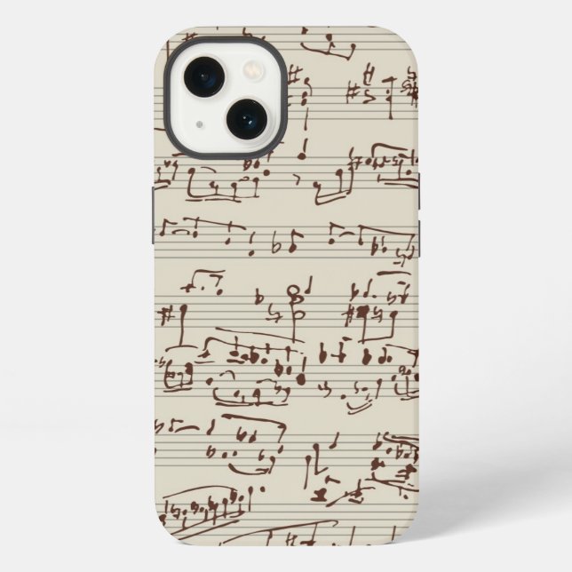 Musiknoten iPhone Hülle (Rückseite)