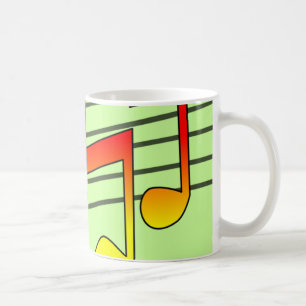 Musiknoten Kaffeetasse