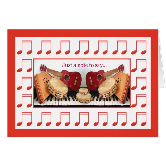 MUSIKNOTEN ~ Karte (Vorderseite (Horizontal))