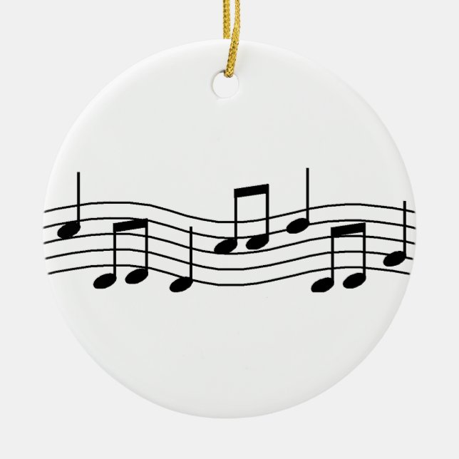 Musiknoten Keramikornament (Vorne)