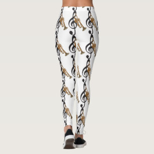 Musiknoten-Klavier-Tastatur-Gitarren-Leggings Leggings