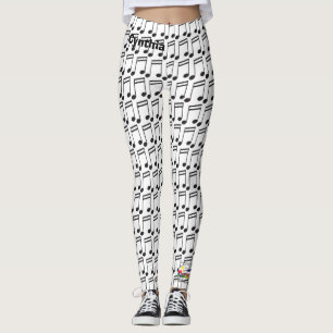 Musiknoten-Klavier-Tastatur-Gitarren-Leggings Leggings