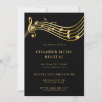 Musiknoten Konzert Vorlage Elegante Einladung