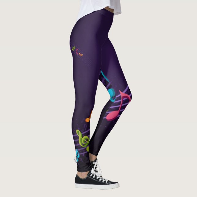 Musiknoten Leggings (Rechts)