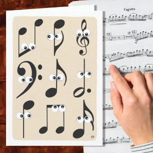 Musiknoten Lehrer für die Botschaft Karte