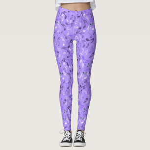 Musiknoten Lila Leggings