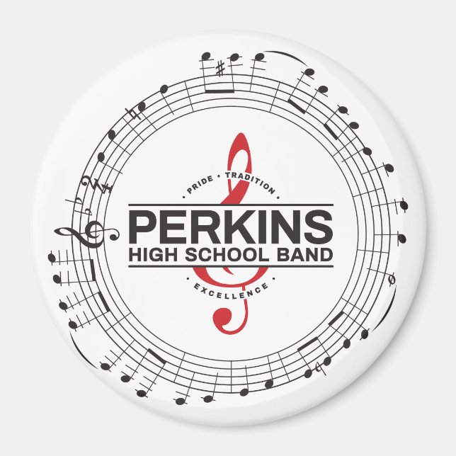 Musiknoten-Logo-Magnet Magnet (Vorne)