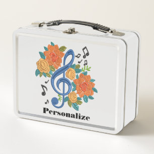 Musiknoten Musical Clef Personalisiert Metall Brotdose