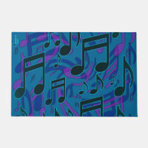 Musiknoten Musikalische Muster Blau Grün Lila